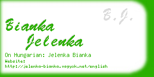 bianka jelenka business card